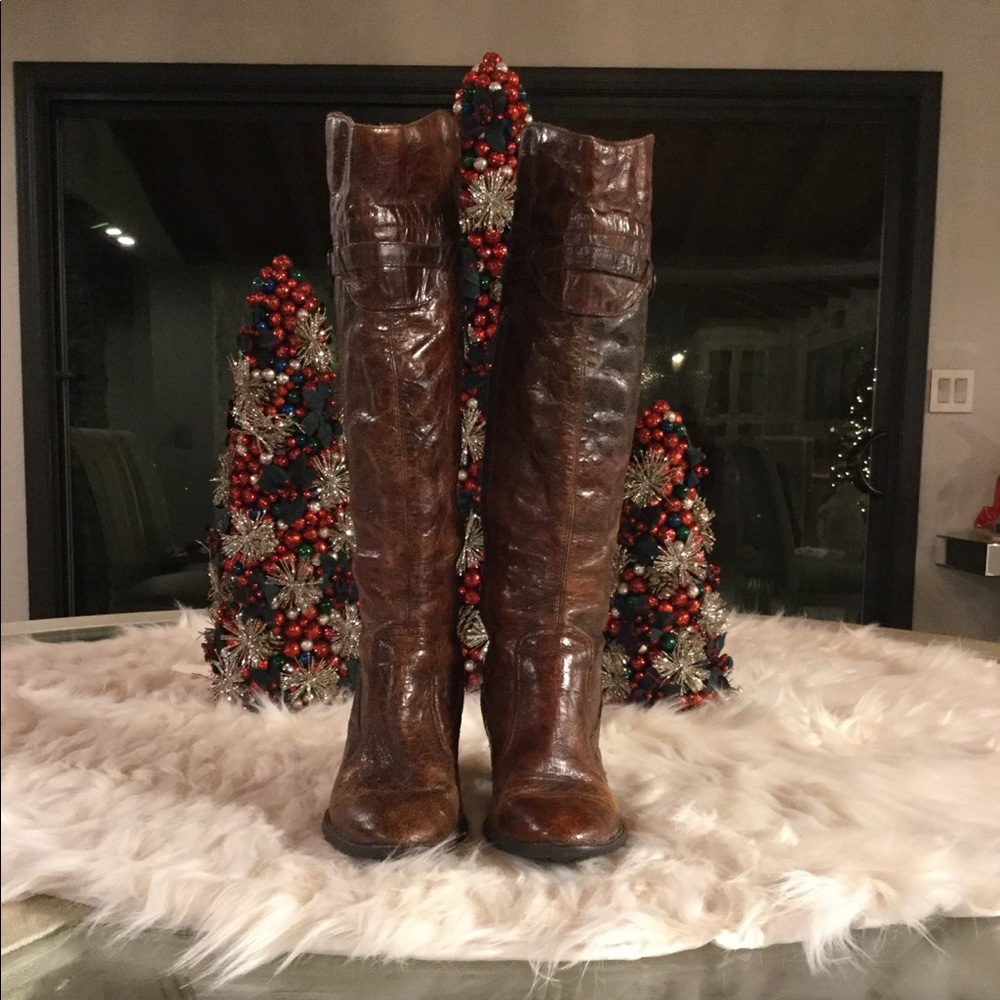 Leather boots